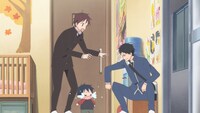 アニメ「学園ベビーシッターズ」第1話の場面カット。