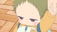 アニメ「学園ベビーシッターズ」第1話の場面カット。