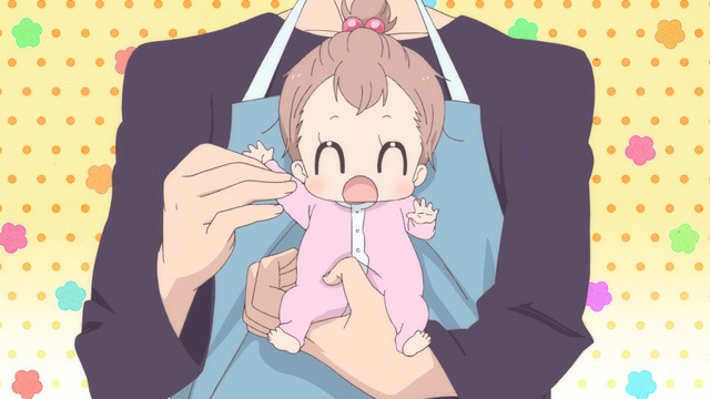 アニメ「学園ベビーシッターズ」第1話の場面カット。