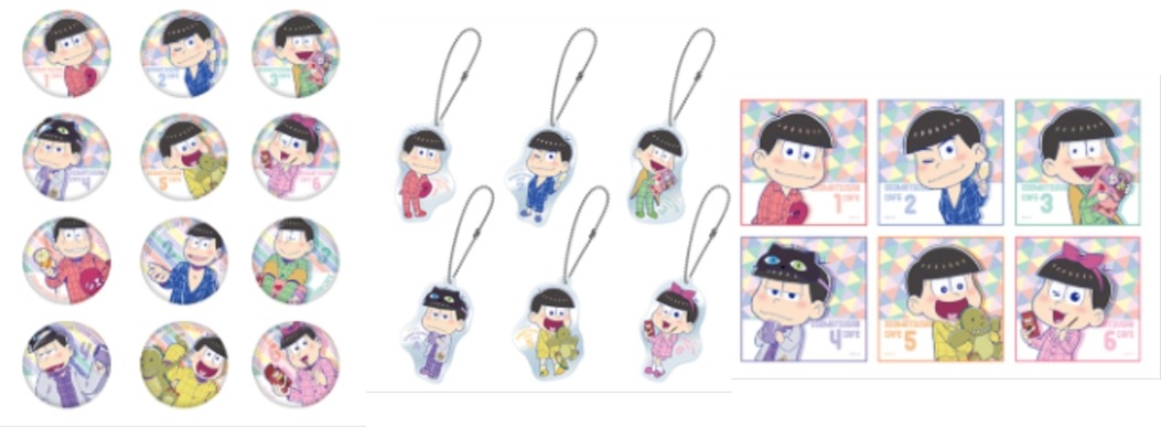 「おそ松さんカフェ」第2弾で販売されるオリジナルグッズ。