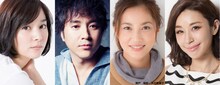 左から飯田彩香役の石橋杏奈、スズキ次郎役のムロツヨシ、堀田麻衣子役の瀬戸朝香、八木泉役の鈴木紗理奈。