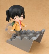 オプションパーツ「山の斜面」と「にっこり顔」を組み合わせた様子。楽しげに山登りする姿が再現できる。