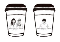 テイクアウトカップのイラスト入り限定デザイン