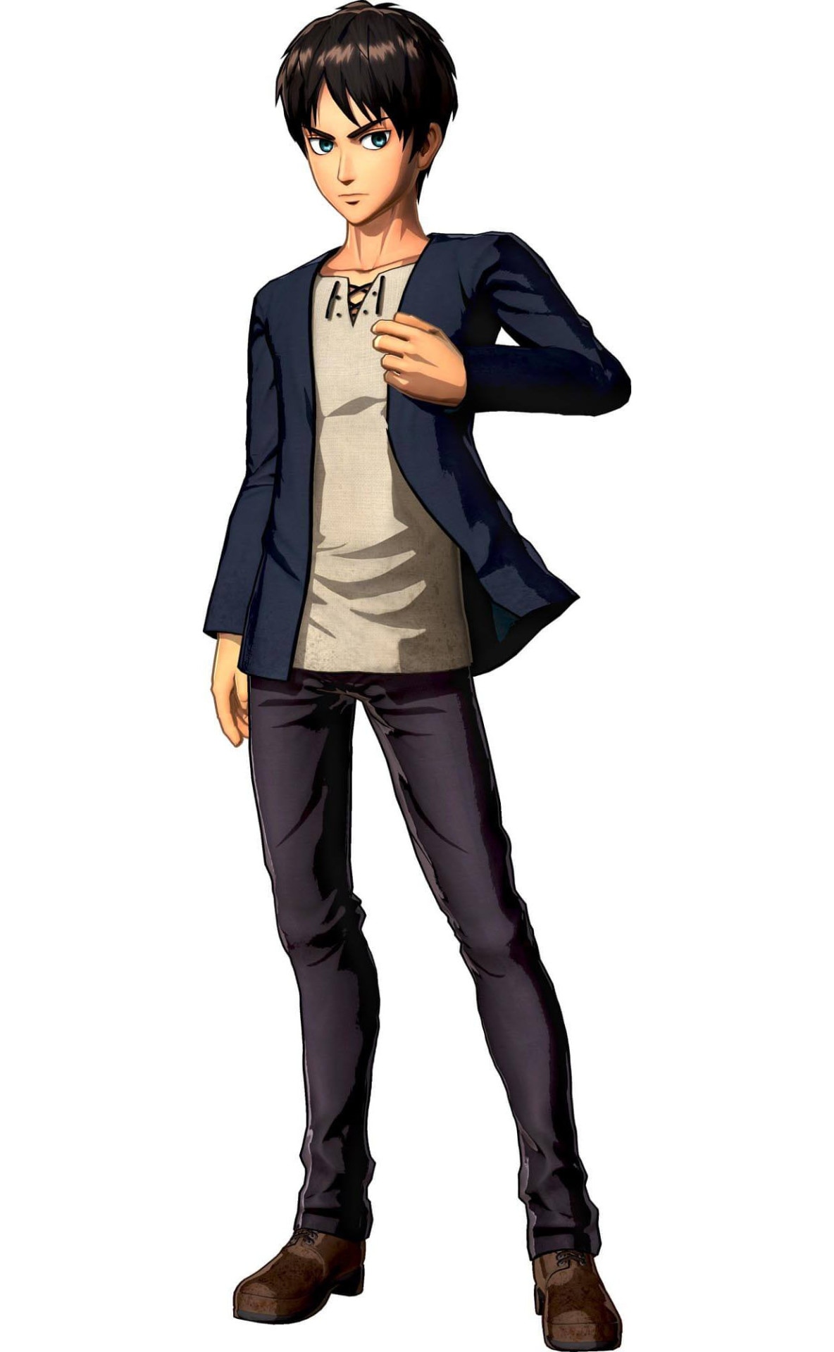 私服姿のエレン。