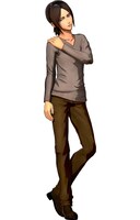 私服姿のユミル。