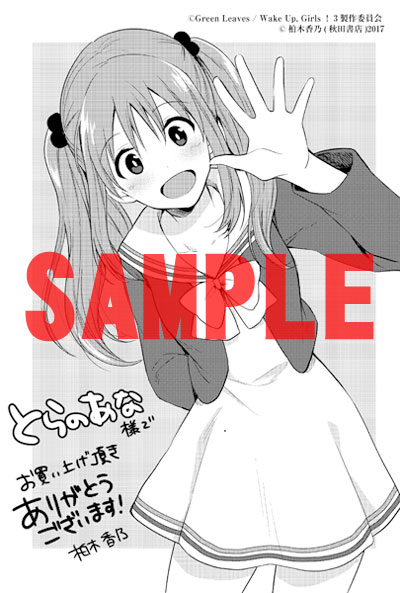 とらのあな特典のメッセージペーパー。