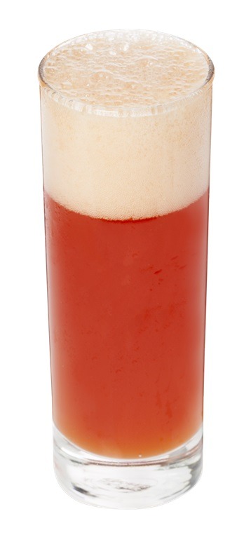 「心のマグマが炎と燃えるレッドアイビール」