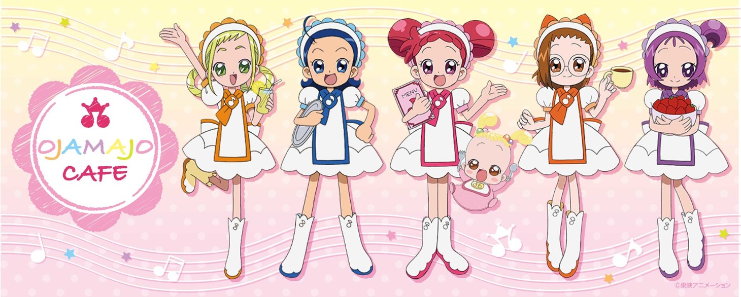 「おジャ魔女どれみカフェ」ビジュアル。