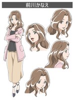 前川かなえの設定画。