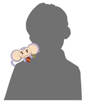 B賞のチュチュオリジナルぬいぐるみのサイズイメージ。