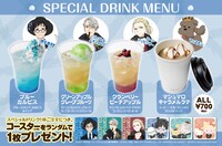 「『ユーリ!!! on ICE × サンリオキャラクターズ × 東京ガールズコレクション』POP UP SHOP in TOKYO」で販売されているドリンク。