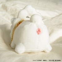 しろのぬいぐるみキーホルダー。