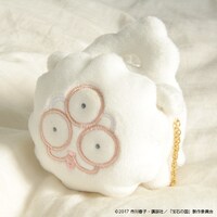 しろのぬいぐるみキーホルダー。