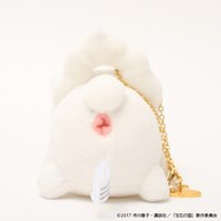 しろのぬいぐるみキーホルダー。