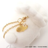 しろのぬいぐるみキーホルダー。