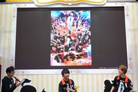 「ハイパープロジェクション演劇『ハイキュー!!』“はじまりの巨人”」のビジュアルが公開される様子。