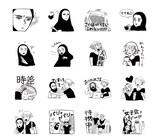 マーシャーアッラー 異文化の女子の交流4コマ サトコとナダ がlineスタンプに コミックナタリー