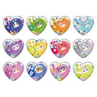 「ハート型缶バッジ」