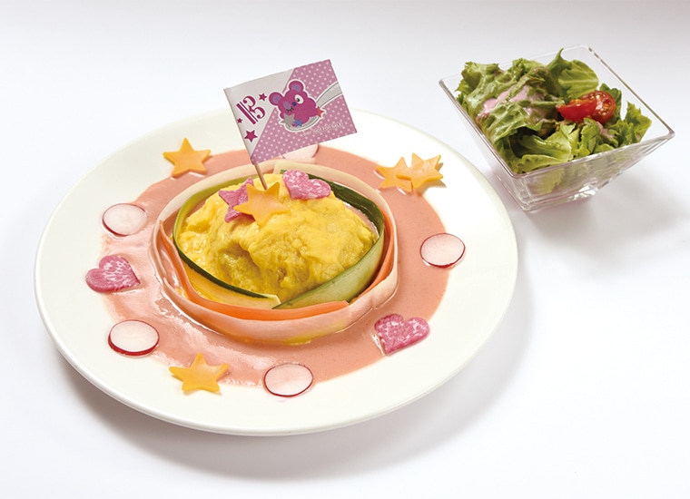 「天の天使のピンクソースオムライス」