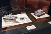 「ガールズ＆パンツァー博覧会」展示エリアのジオラマ。