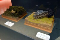 「ガールズ＆パンツァー博覧会」展示エリアのジオラマ。