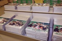 「ガールズ＆パンツァー博覧会」グッズ販売エリアの様子。