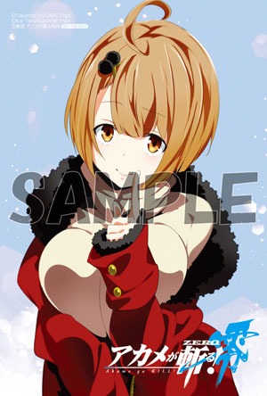 「アカメが斬る！零」8巻を文教堂・アニメガ各店で購入するともらえるイラストカード。
