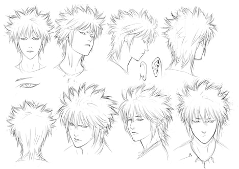 恩田尚之によるナツのキャラクターイメージラフ。