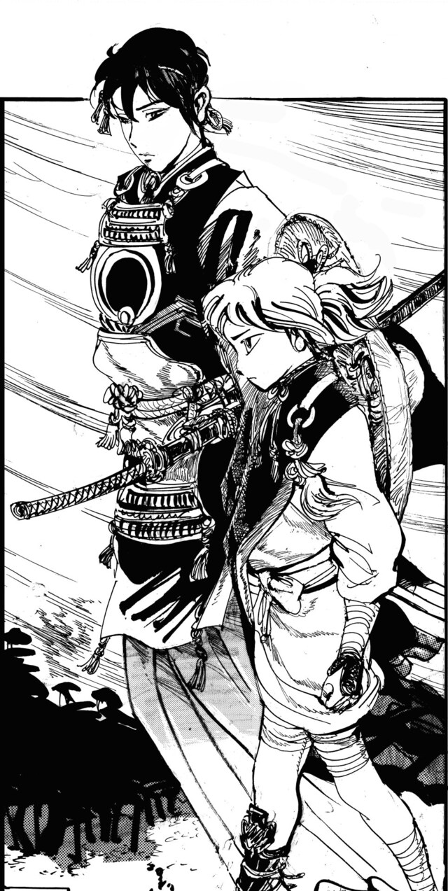 とみ新蔵が描く「刀剣乱舞-ONLINE- 乱」の予告カット。