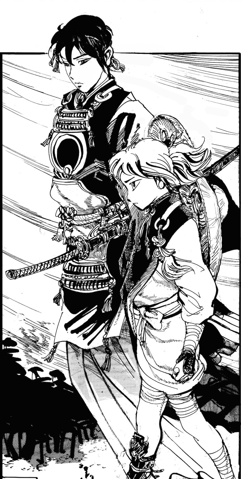 とみ新蔵が描く「刀剣乱舞-ONLINE- 乱」の予告カット。