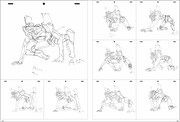 「磯光雄 ANIMATION WORKS vol.2」より「新世紀エヴァンゲリオン」の原画。(c)カラー/Project Eva.