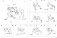 「磯光雄 ANIMATION WORKS vol.2」より「新世紀エヴァンゲリオン」の原画。(c)カラー/Project Eva.