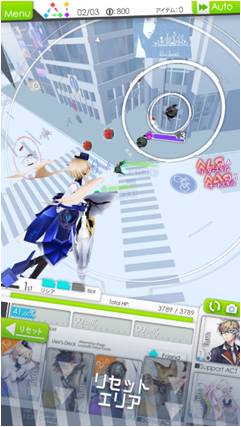 「レイヤードストーリーズ ゼロ」のゲーム画面。