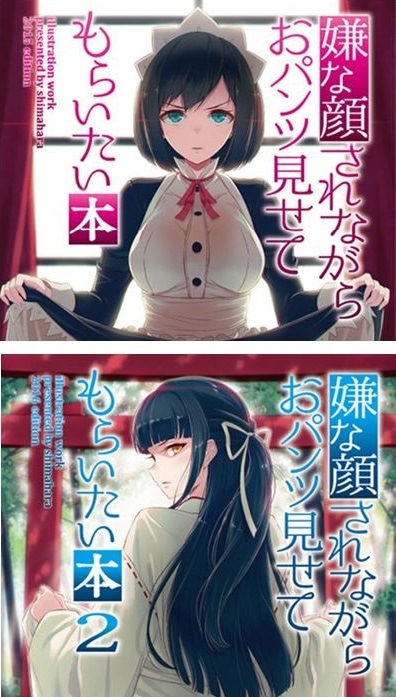 これまでに刊行されてきた「嫌な顔されながらおパンツ見せてもらいたい」の同人誌。