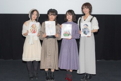 左から悠木碧、松田利冴、下地紫野、安済知佳。