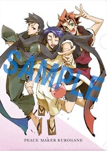 「PEACE MAKER 鐵 ～想道～」前売り券に付属するクリアファイルの1種。イラストは黒乃奈々絵描き下ろし。