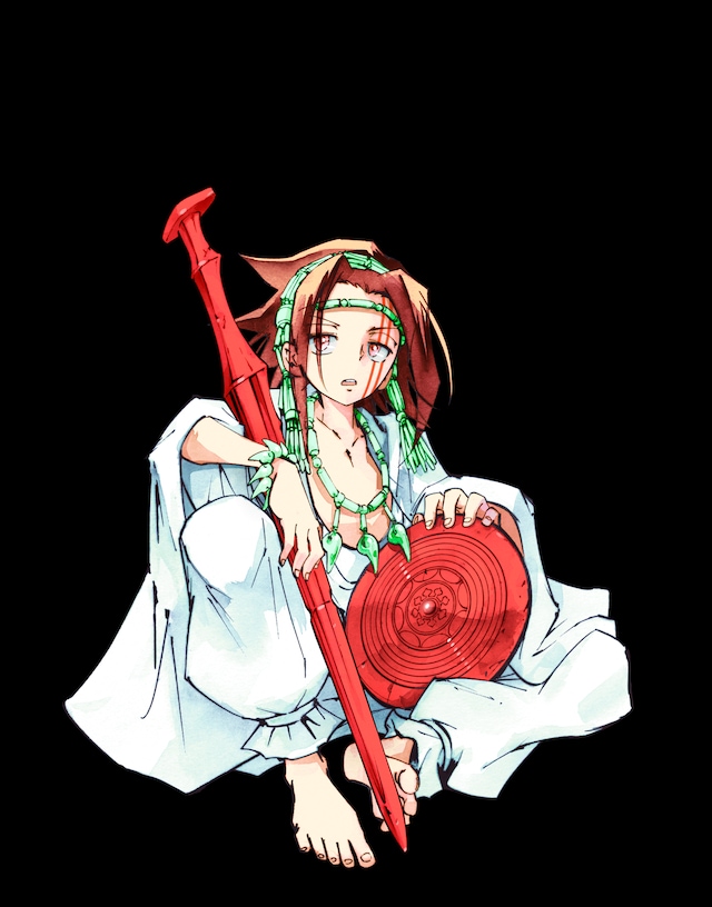 「シャーマンキング」KC完結版2巻の描き下ろしイラスト。