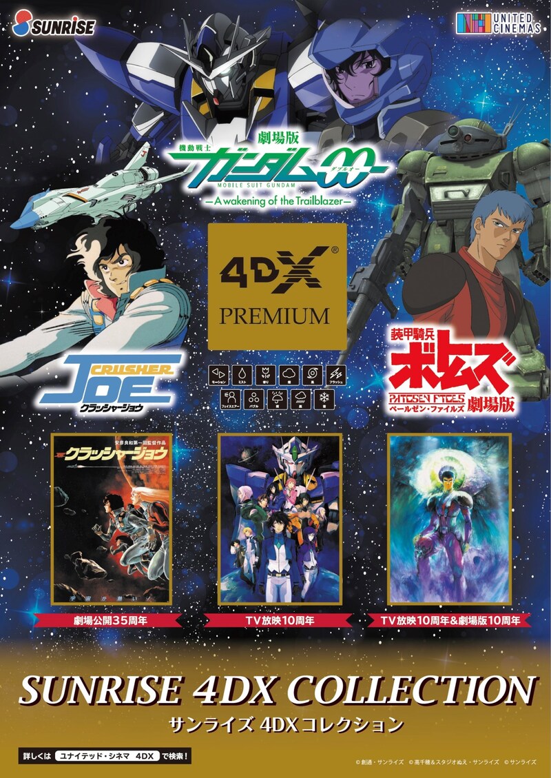 「SUNRISE 4DX COLLECTION/サンライズ4DXコレクション」のビジュアル。