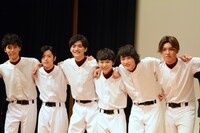 映画「ちょっとまて野球部！」完成披露イベントの様子。