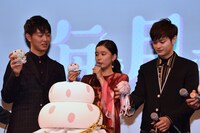 ドラマ「海月姫」第1話完成披露試写会の様子。