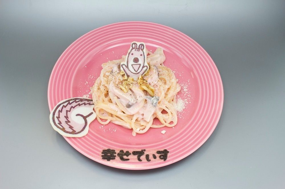 「シマリスくんのクルミときのこのクリームパスタ」