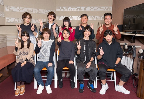 アフレコの集合写真。