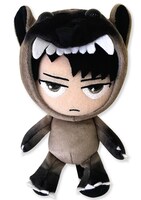 「生きものになりきり！コラボキーチェーンぬいぐるみ」のリヴァイ。