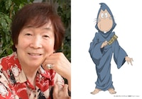 左から古川登志夫、ねずみ男のキャラクター設定画。