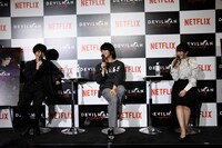 「DEVILMAN crybaby」全世界配信記念トークイベントの様子。