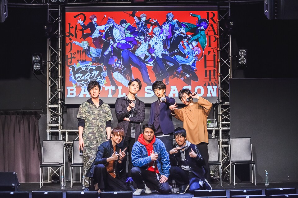 前列左から天崎滉平、木村昴、石谷春貴。後列左から神尾晋一郎、駒田航、伊東健人、野津山幸宏。（Photo by 粂井健太）