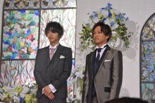 左から飯島寛騎、岡田龍太郎。