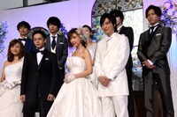 「金曜ナイトドラマ『ホリデイラブ』」制作発表会見の様子。