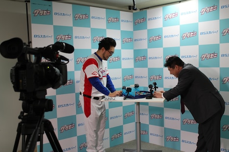 「グラゼニ野球盤対決編」撮影の様子。