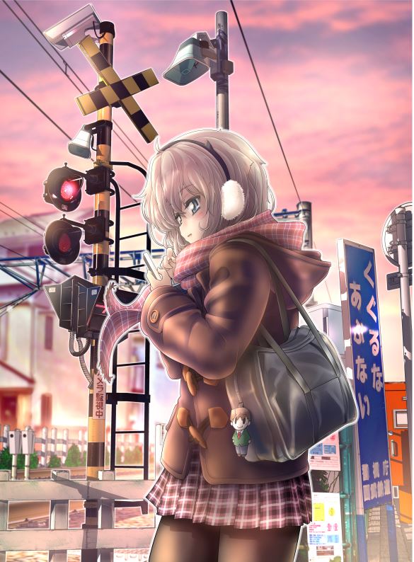 里好描き下ろしのアニメ化記念ビジュアル。(c)里好・双葉社／「踏切時間」製作委員会